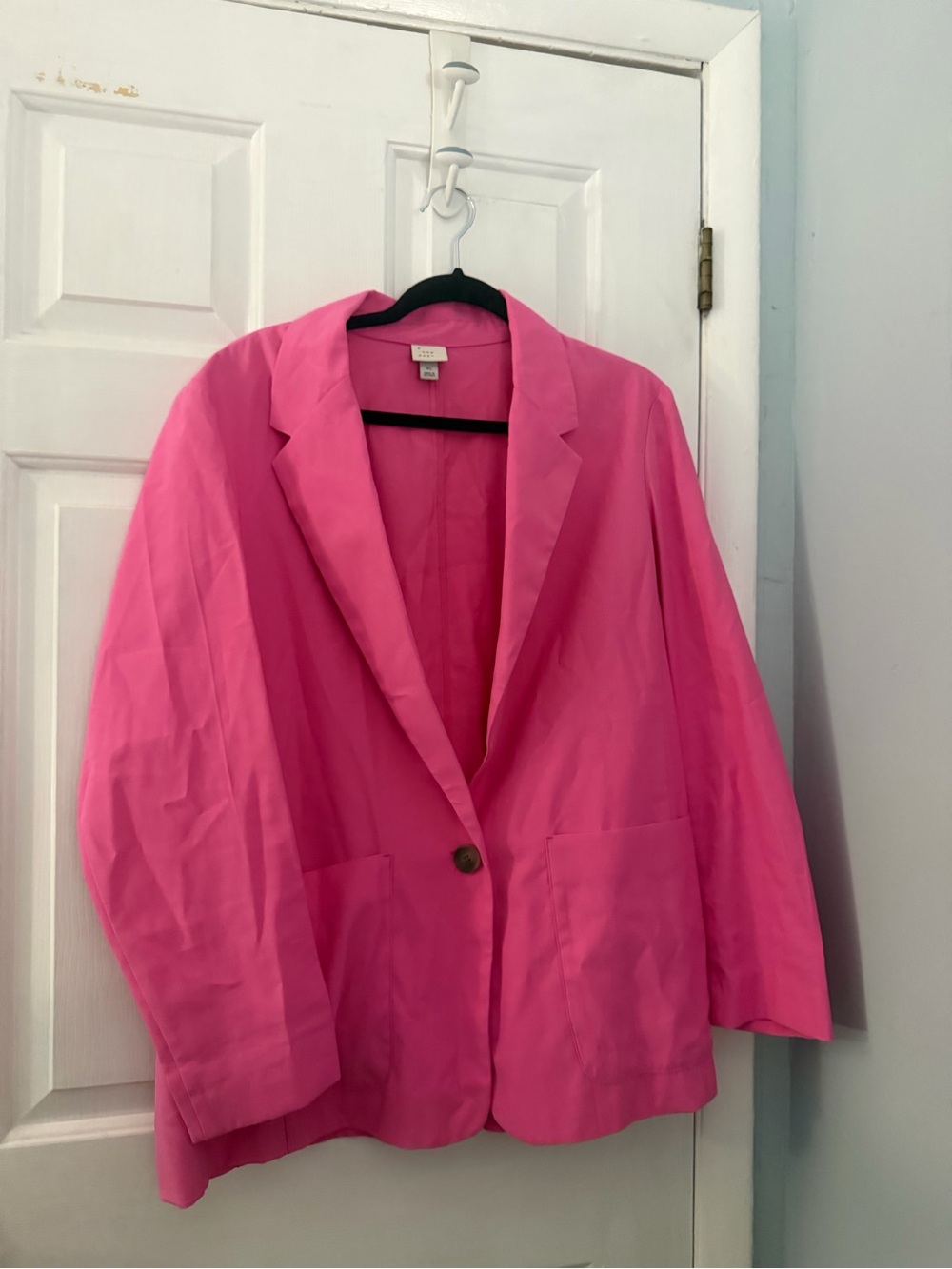 a new day Hot Pink Single-Button Blazer